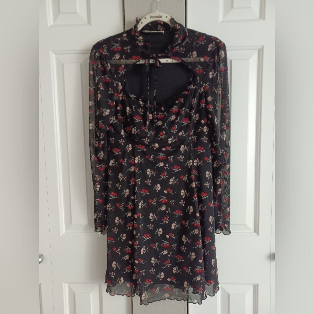Sexy Little Floral Mesh Dress